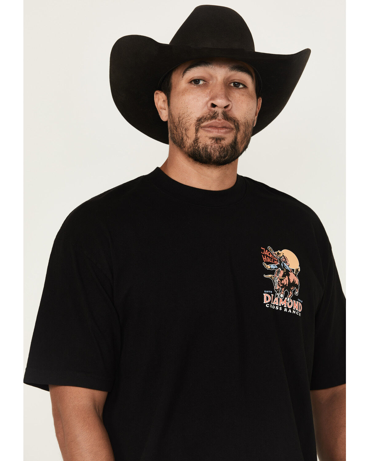 Image #3 - Diamond Cross Ranch Men's Sunshine Bull Ride Short Sleeve Graphic T-Shirt, Charcoal, hi-res