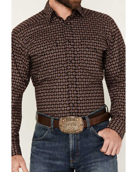 Image #3 - Ariat Men's Eren Southwestern Print Long Sleeve Snap Western Shirt, Black, hi-res