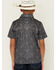 Image #4 - Rock & Roll Denim Boys' Steer Head Skull Short Sleeve Button-Down Polo, Grey, hi-res