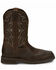 Justin Men's Amarillo Cactus Western Work Boots - Steel Toe, Brown, hi-res