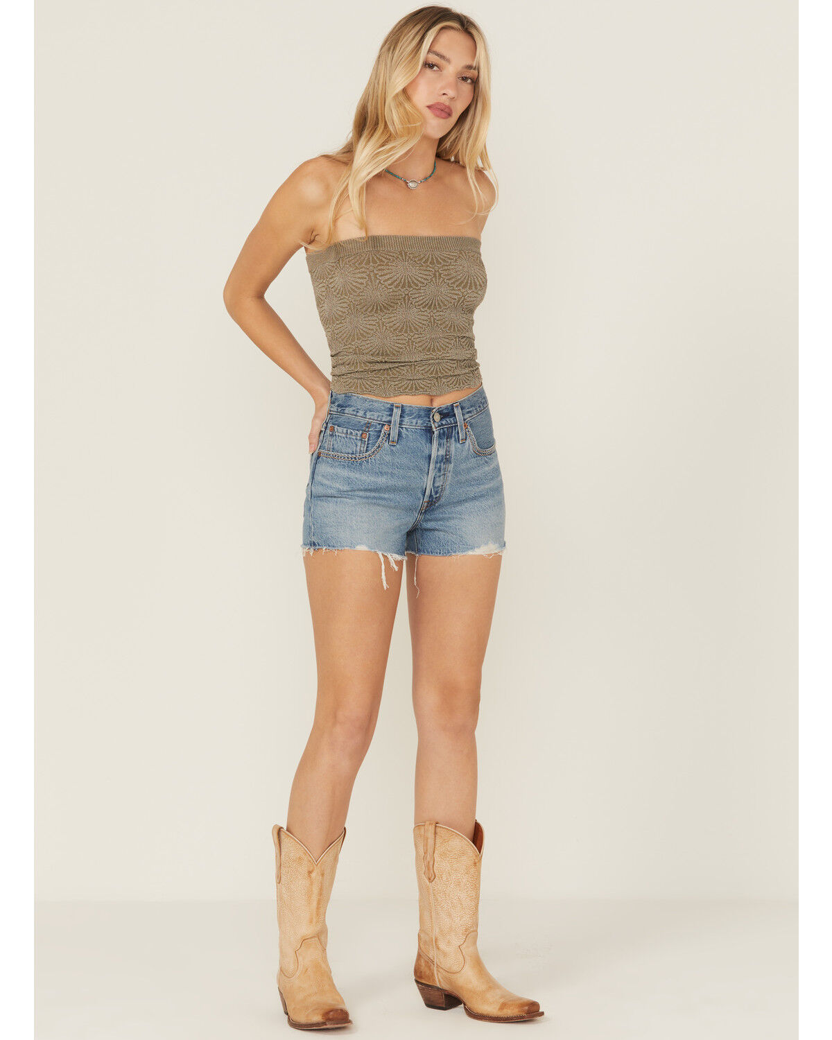 Image #1 - Levi's Women's 501® Original Medium Wash High Rise Denim Shorts, Medium Wash, hi-res