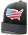 Image #2 - Oil Field Hats Men's Black & White American Flag US Patch Mesh-Back Ball Cap, Black, hi-res