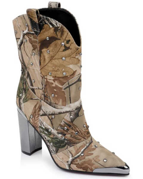 DanielXDiamond Women's Yosemite Western Boots - Pointed Toe , Camouflage, hi-res