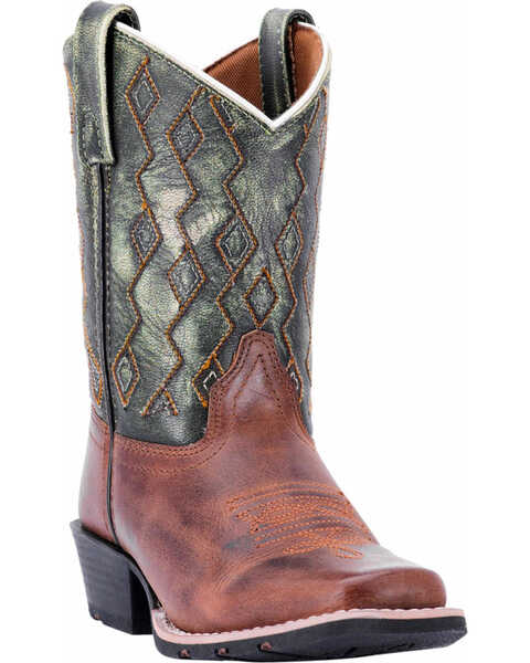 Dan Post Youth Boys' Teddy Western Boots - Square Toe, Rust Copper, hi-res