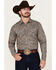 Image #1 - Cody James Men's Madera Paisley Print Long Sleeve Snap Western Shirt, Blue, hi-res