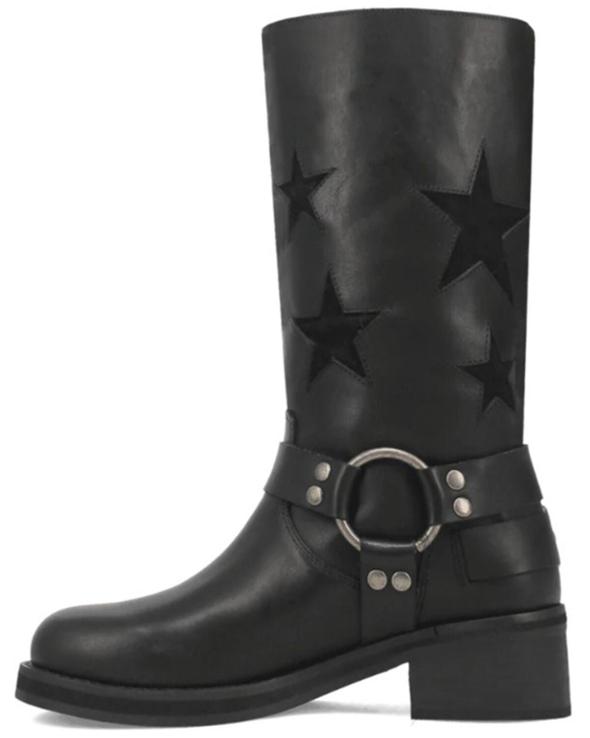 Image #3 - Dingo Women's Blacklist Star Inlay Harness Boots - Round Toe, , hi-res