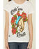 Rodeo Quincy Girls' Ride Em' Rosita Graphic Short Sleeve Tee , White, hi-res