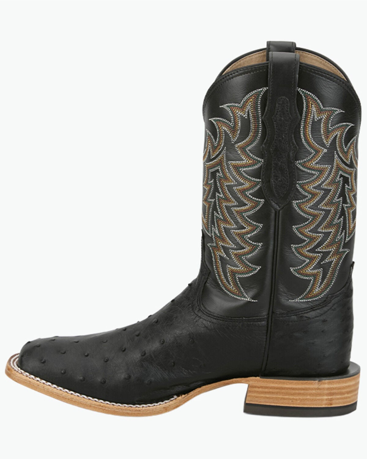 Image #3 - Tony Lama Men's Exotic Full Quill Ostrich Heritage Juan Western Boots - Broad Square Toe, Black, hi-res