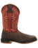 Image #2 - Rocky Men's Worksmart Waterproof Pull On Western Work Boots - Composite Toe, Dark Brown, hi-res