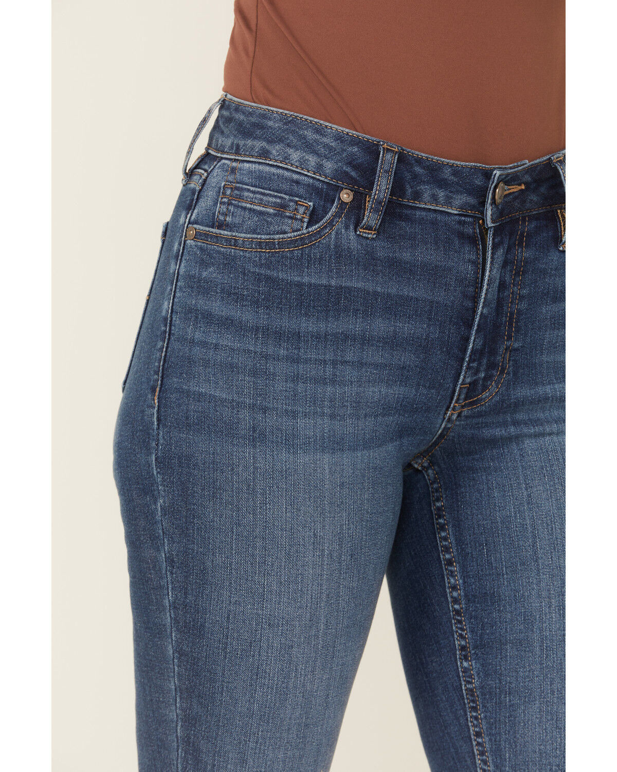 Image #2 - Shyanne Women's Aria Mid Rise Bootcut Stretch Denim Jeans, Medium Wash, hi-res