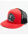 Image #1 - Lazy J Ranch Men's Red & Black Arrowhead Logo Patch Mesh-Back Ball Cap , Red, hi-res