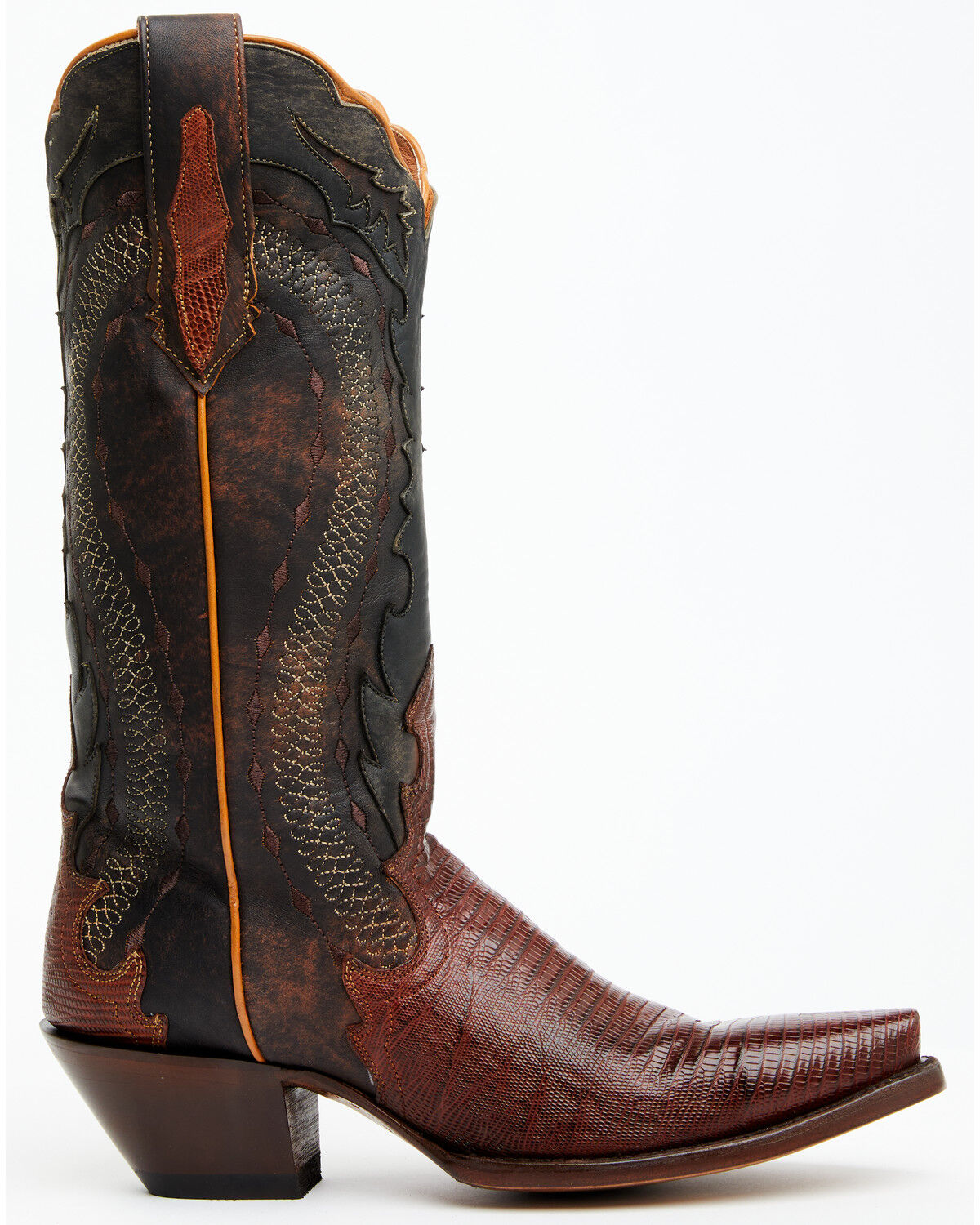 Image #2 - Dan Post Women's 12" Exotic Lizard Western Boots - Snip Toe, , hi-res