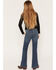 Image #3 - Wrangler Girls' Bespoke Flare Stretch Denim Jeans, Medium Wash, hi-res