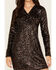 Image #3 - Shyanne Women's Sequins Long Sleeve Mini Dress, Black, hi-res