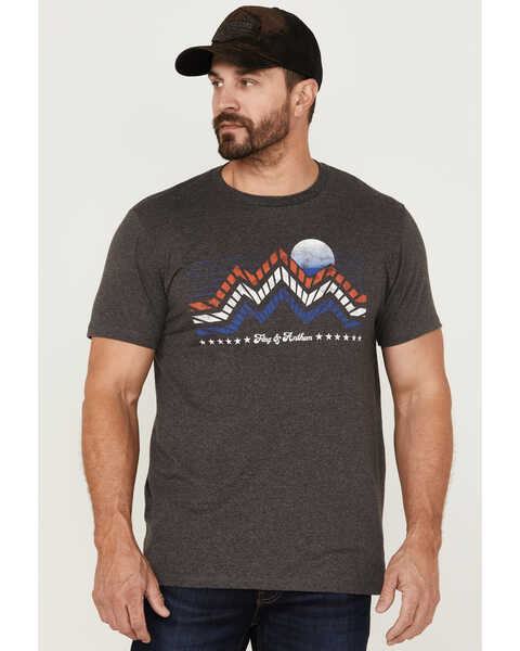 Flag & Anthem Men's Mountains Americana Graphic T-Shirt , Charcoal, hi-res