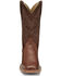 Image #4 - Justin Boots Women's Smooth Ostrich Western Boots - Broad Square Toe , Brown, hi-res