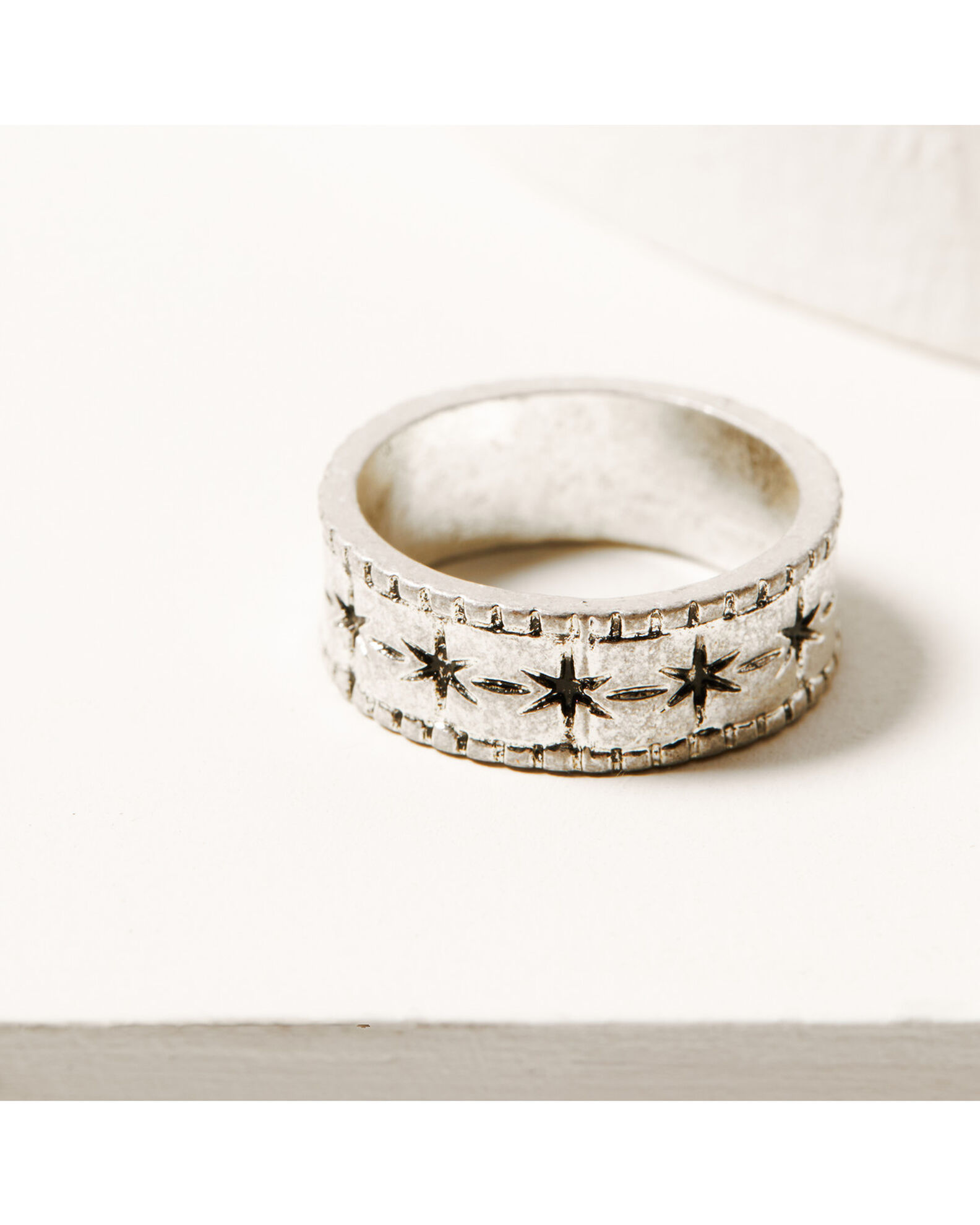 Image #4 - Shyanne Women's 3-piece Silver Double Arrow & Stone Ring Set, Silver, hi-res