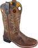 Image #1 - Smoky Mountain Boys' Jesse Western Boots - Square Toe , Brown, hi-res