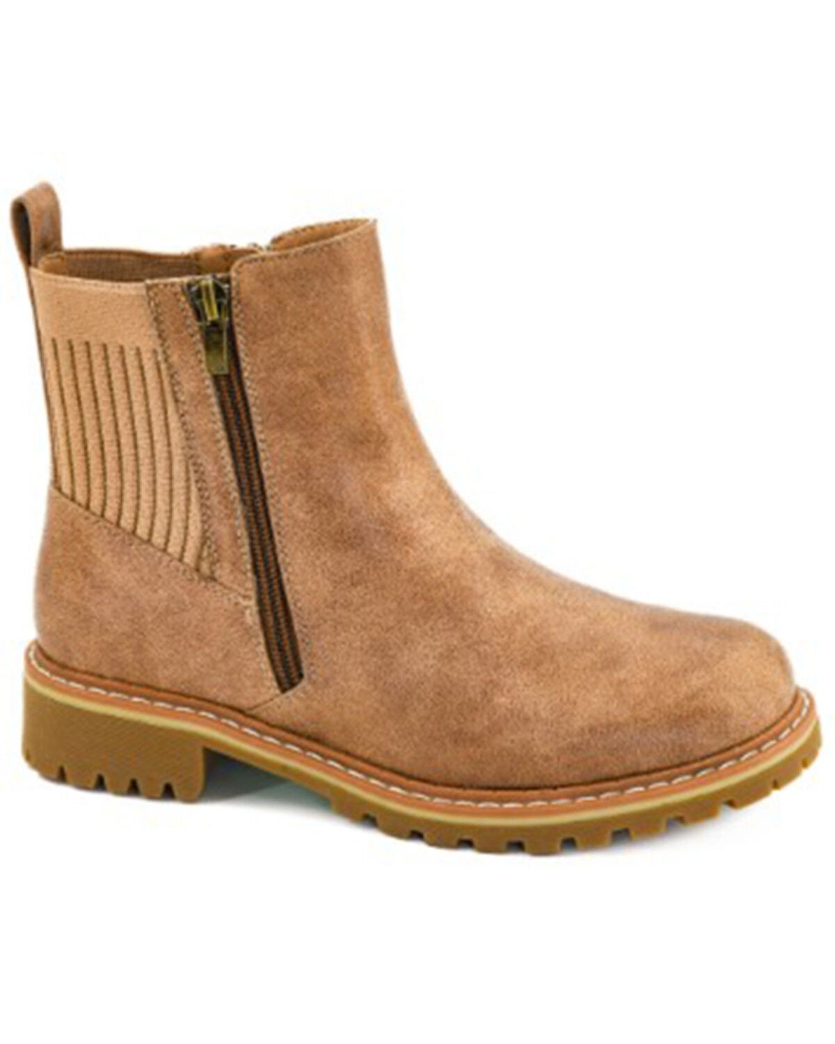 Corkys Women's Don't Be Difficult Booties - Round Toe, Sand, hi-res