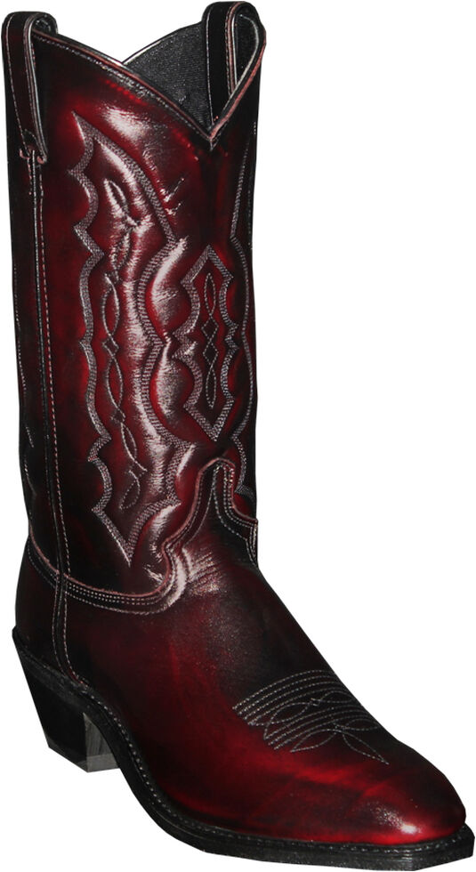 Abilene Black Cherry Dress Cowboy Boots Square Toe Country Outfitter