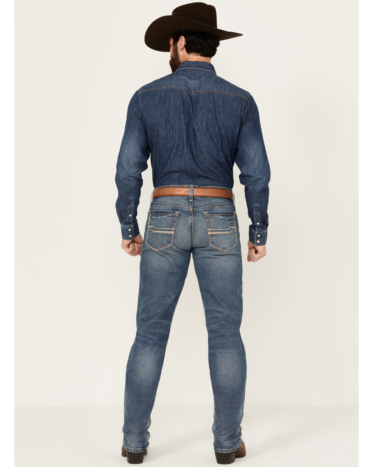 Image #3 - Cinch Men's Jesse Medium Stonewash Slim Straight Performance Stretch Jeans, Medium Wash, hi-res