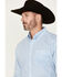 Image #2 - Wrangler Men's Geo Print Long Sleeve Button-Down Western Shirt, Blue, hi-res