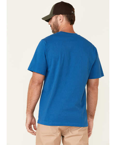 Image #4 - Hawx Men's Forge Short Sleeve Work Pocket T-Shirt - Tall , Blue, hi-res