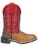 Image #2 - Smoky Mountain Little Boys' Barrett Western Boots - Broad Square Toe, Tan, hi-res