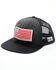 Image #1 - RopeSmart Men's Red & Heather Gray Flag Patch Mesh-Back Trucker Cap , Heather Grey, hi-res