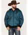 Image #1 - Hooey Men's Butte Monogram Logo Full-Zip Hooded Jacket, Teal, hi-res