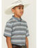 Image #2 - Ariat Boys' Serape Striped Short Sleeve Button-Down Western Shirt, Multi, hi-res