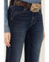 Image #2 - Rock & Roll Denim Women's Dark Wash Mid Rise Bootcut Jeans , Dark Wash, hi-res