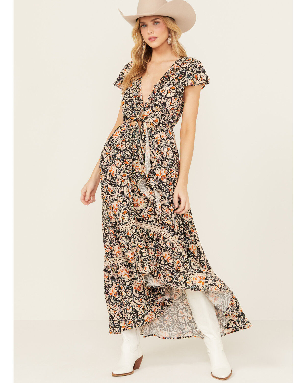 Image #1 - Beyond The Radar Women's Floral Print High-Low Dress, Multi, hi-res