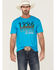 Image #1 - Cinch Men's Large Retro Logo Graphic T-Shirt, Blue, hi-res