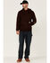 Image #2 - Carhartt Men's Loose Fit Midweight Logo Sleeve Graphic Hooded Sweatshirt, Wine, hi-res
