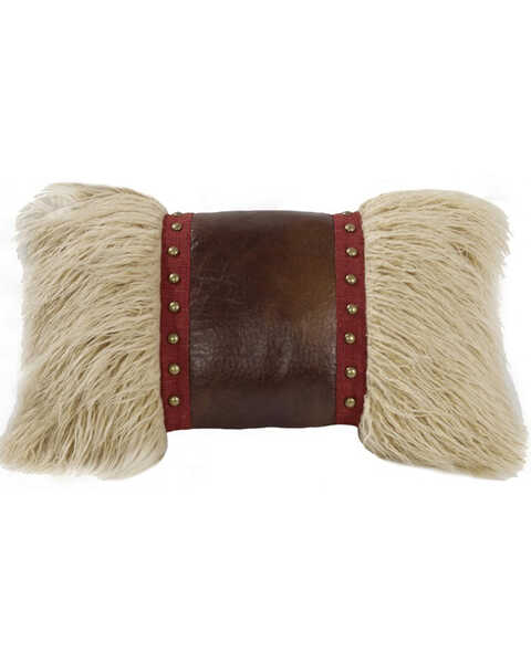 Image #1 - HiEnd Accents Mongolian Fur Throw Pillow, Multi, hi-res