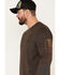 Image #2 - Brothers and Sons Men's Ride A Mule Long Sleeve T-Shirt, Dark Brown, hi-res
