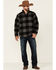 Image #2 - Wrangler Men's Charcoal Large Plaid 1/4 Zip Sherpa Pullover , , hi-res