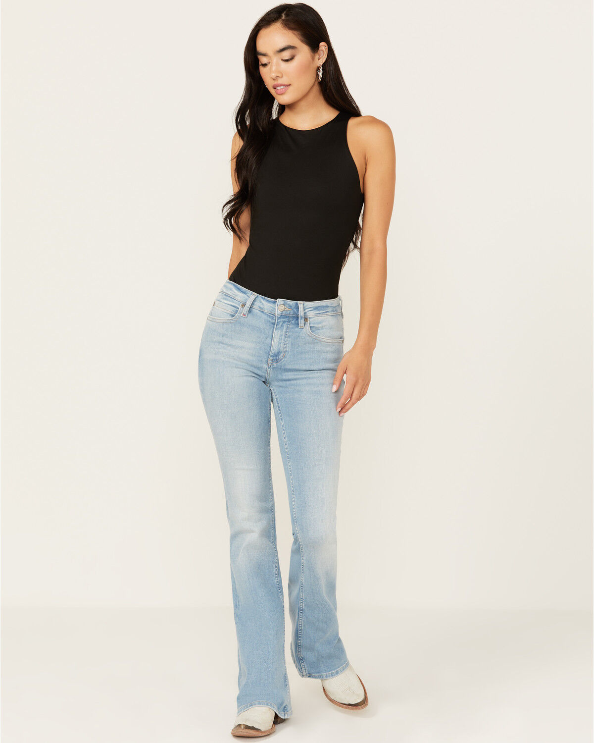 Image #1 - Idyllwind Women's Rebel Mid Rise Bootcut Stretch Denim Jeans, Light Wash, hi-res