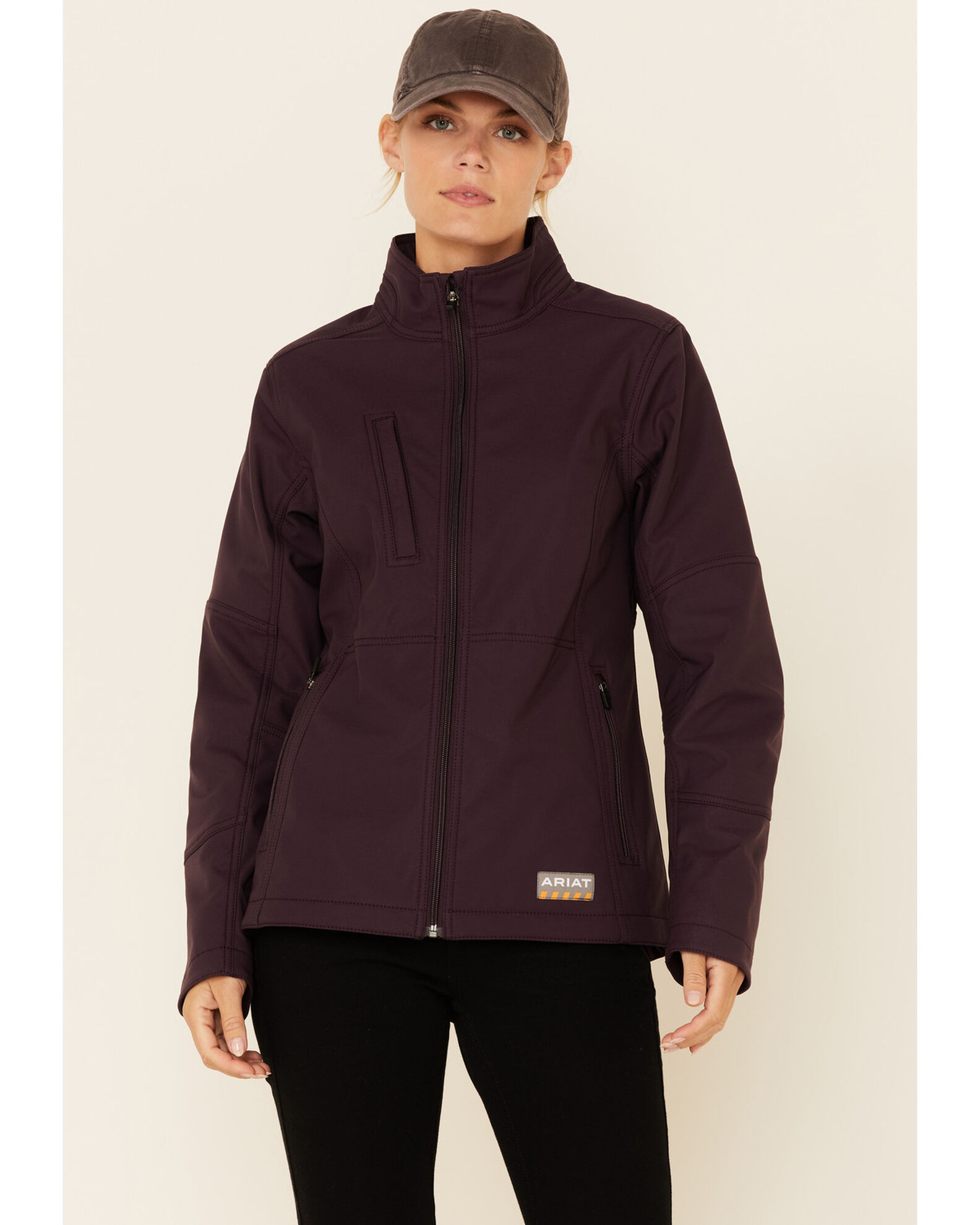 Ariat Women s Rebar Stretch Canvas Softshell Work Jacket Plum Perfect