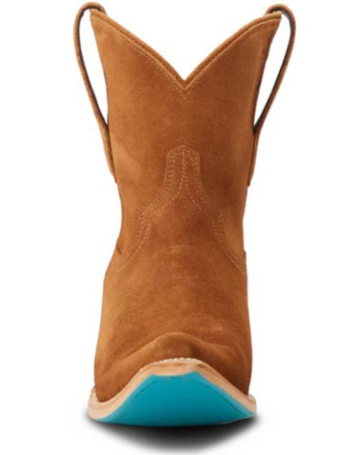 Image #4 - Lane Women's Emma Jane Suede Western Booties - Snip Toe, Brown, hi-res