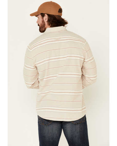 Image #4 - Pendleton Men's Striped Beach Shack Long Sleeve Button Down Western Shirt , Tan, hi-res