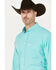 Image #2 - Cinch Men's ARENAFLEX® Solid Long Sleeve Button-Down Western Shirt, Turquoise, hi-res