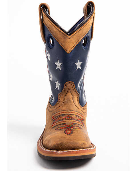 Image #4 - Cody James Boys' USA Flag Western Boots - Broad Square Toe, Brown, hi-res