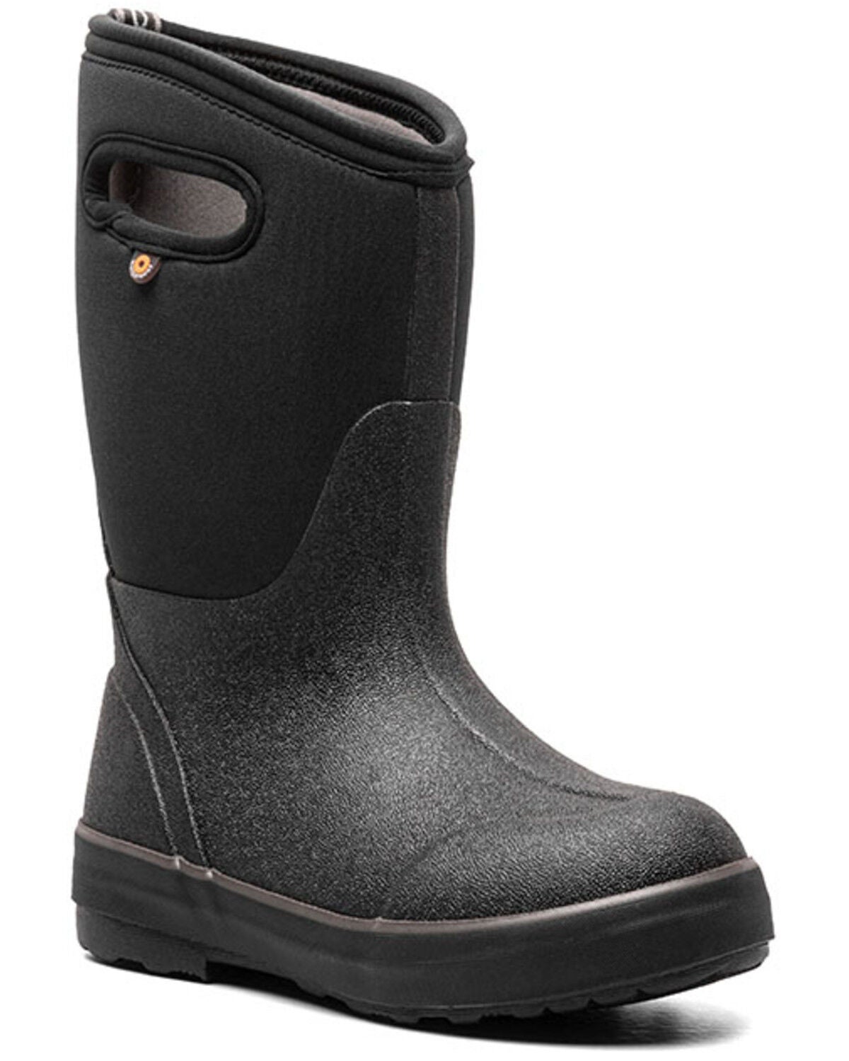 Bogs Boys' Classic II solid Waterproof Boots - Round Toe, Black, hi-res