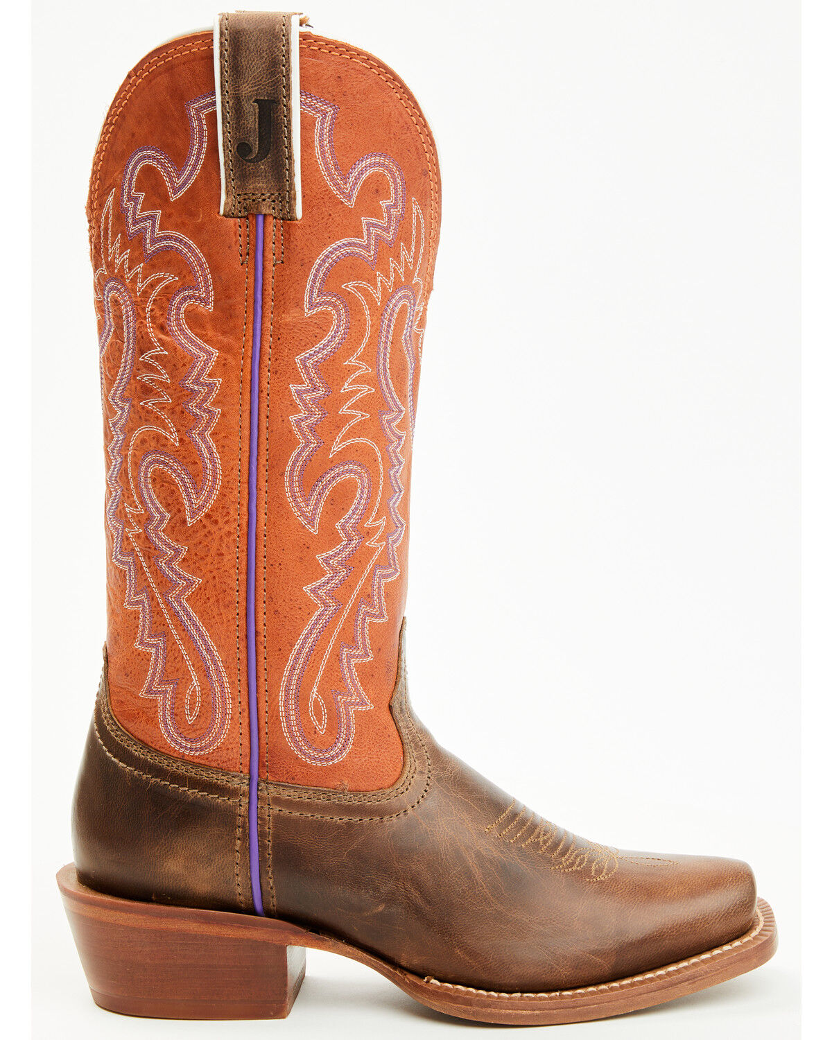 Image #2 - Justin Women's Breaking News Western Boots - Square Toe, Tan, hi-res