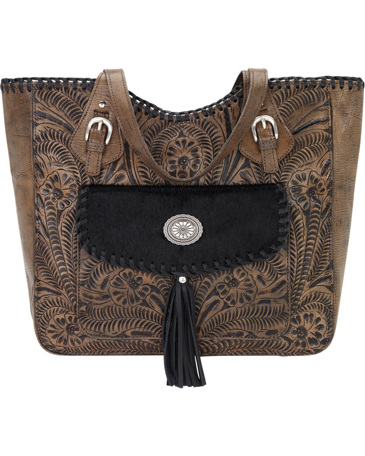 American West Women's Annie's Secret Large Tote, Brown, hi-res