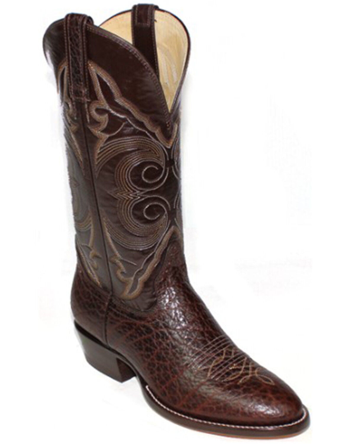 Hondo Boots Men's Western Boots - Round Toe, Chocolate, hi-res