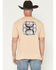 Image #1 - Hooey Men's Zenith Short Sleeve Pocket Graphic T-Shirt, Tan, hi-res