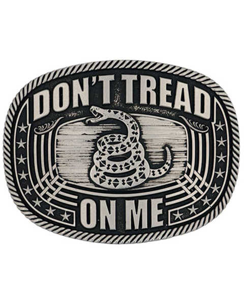 Image #1 - Montana Silversmiths Men's Don't Tread On Me Belt Buckle, Silver, hi-res